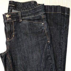 white house black market Blanc 4R - 33" Inseam Bling Trouser Leg Jeans